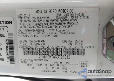 2016 Ford Fusion Se z USA, uszkodzony, nr VIN 1FA6P0H76G5128012